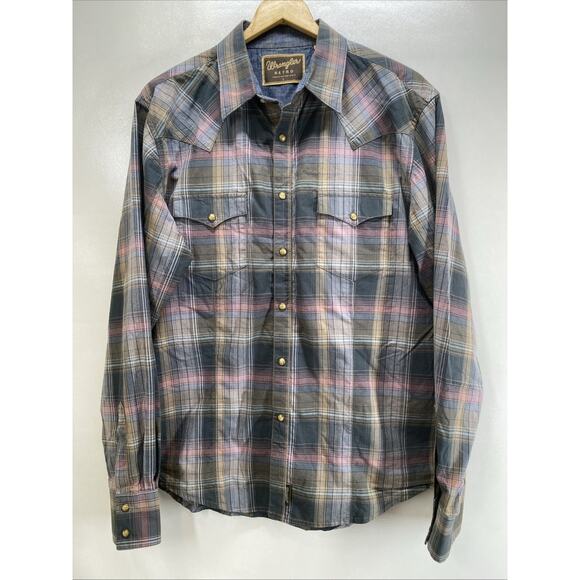 Wrangler Retro Premium Pearl Snap Long Sleeve Western Shirt Men’s Large 46” - Picture 1 of 8